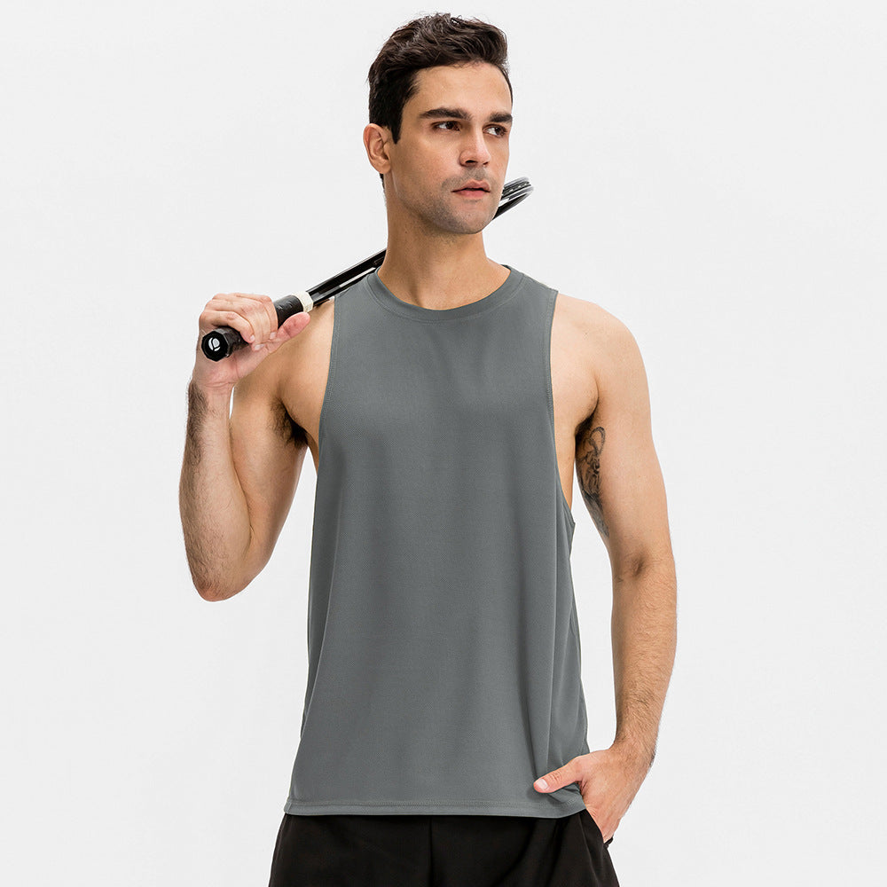 Men's loose-fit sleeveless vest, quick-dry, for fitness and basketball