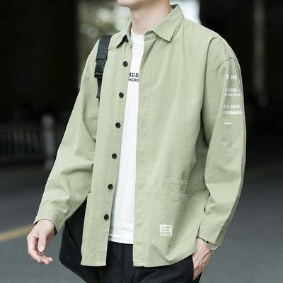 Korean Fashion Trend, Loose Cardigan Cargo Shirt