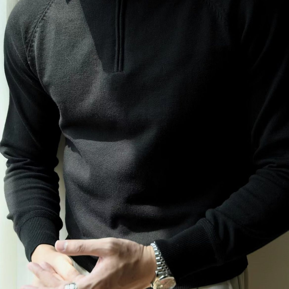 Classic Zip Polo Sweater