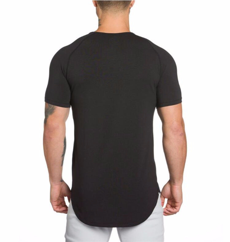 Men's slim-fit breathable sports T-shirt, perfect for summer and bodybuilding