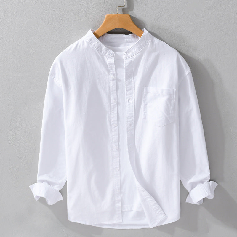 Men's henley collared shirt