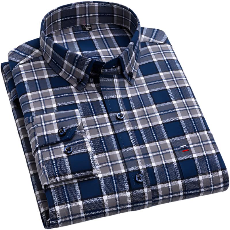 Japanese Retro Casual Cotton Plaid Shirt