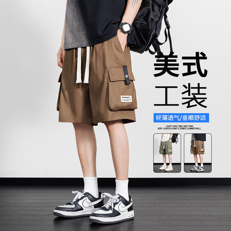 Summer 2024 Plus Size Loose Men's Shorts Cross Border Athleisure Pants Trend Summer Cargo Cropped Pants