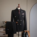 Double-Row Slim Fit Men's Business Suit