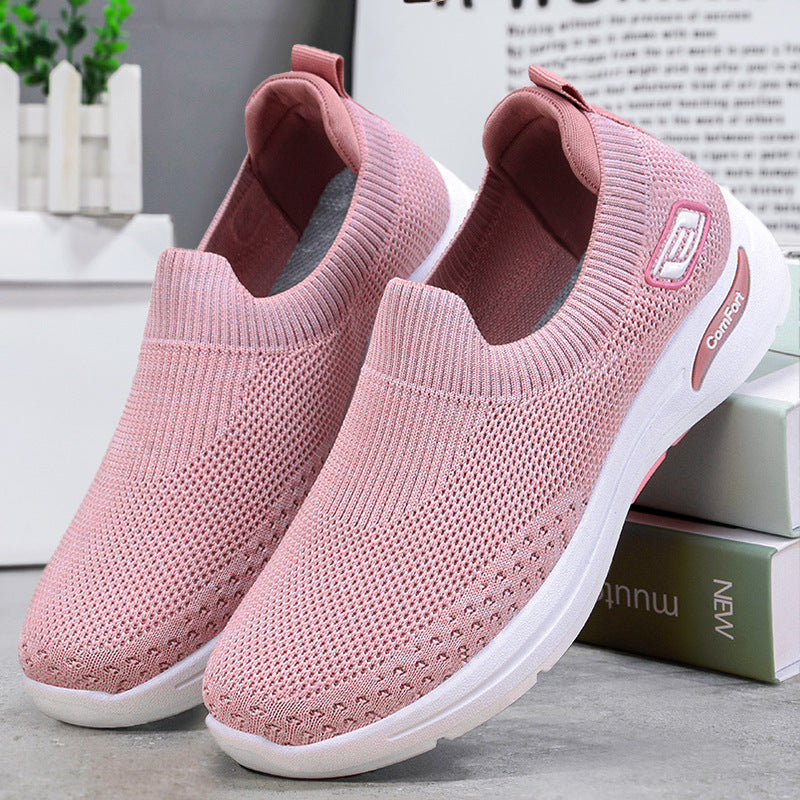 Women's breathable soft-sole sneakers, shock-absorbing, casual, ideal for spring and autumn
