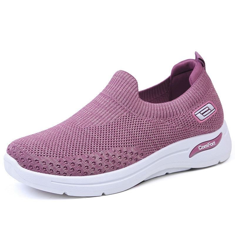 Women's breathable soft-sole sneakers, shock-absorbing, casual, ideal for spring and autumn
