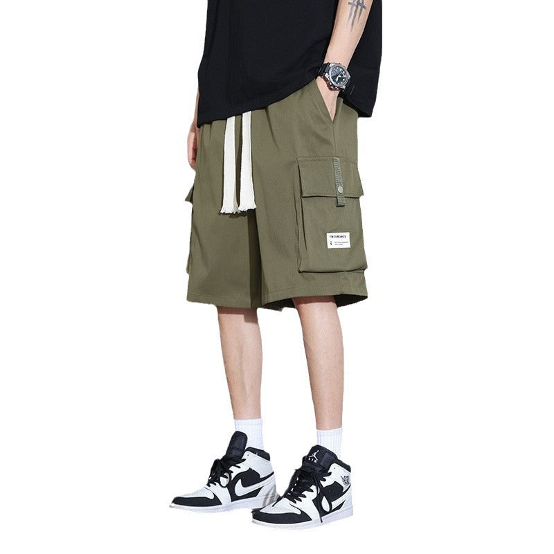 Summer 2024 Plus Size Loose Men's Shorts Cross Border Athleisure Pants Trend Summer Cargo Cropped Pants