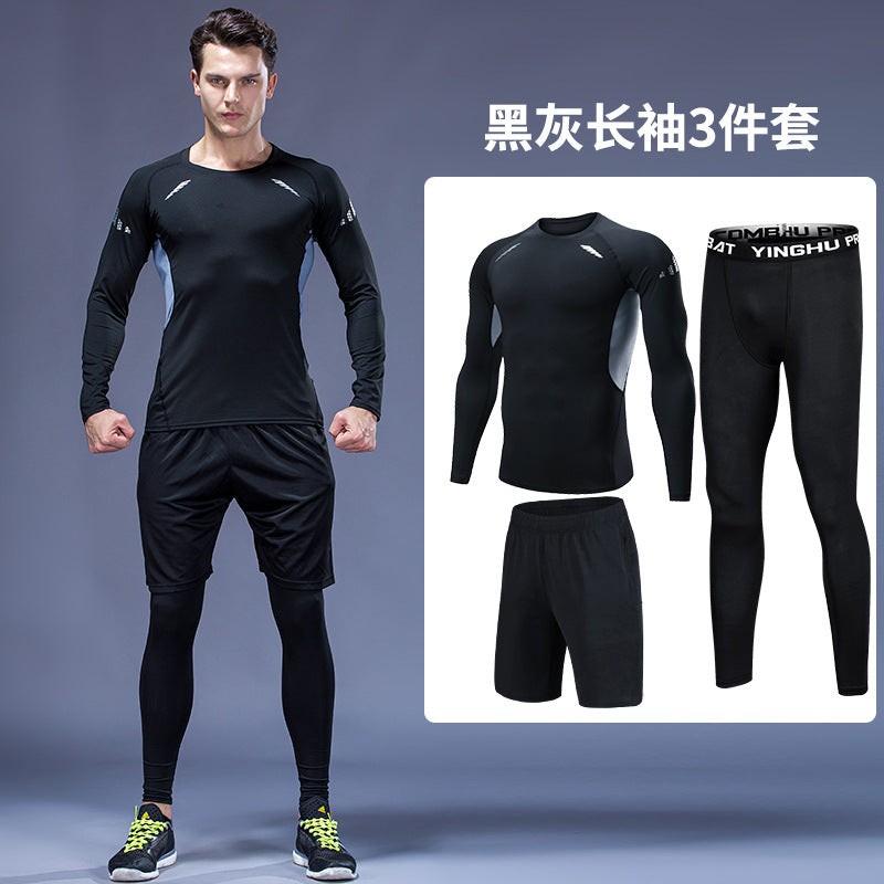 Men's quick-dry fitness suit for running, training, and gym