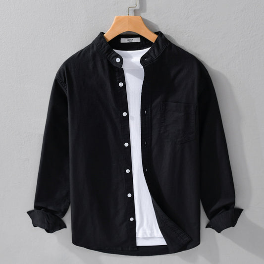 Men's henley collared shirt