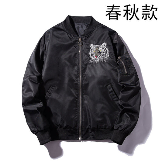 Men's Embroidered Bomber Baseball Jacket