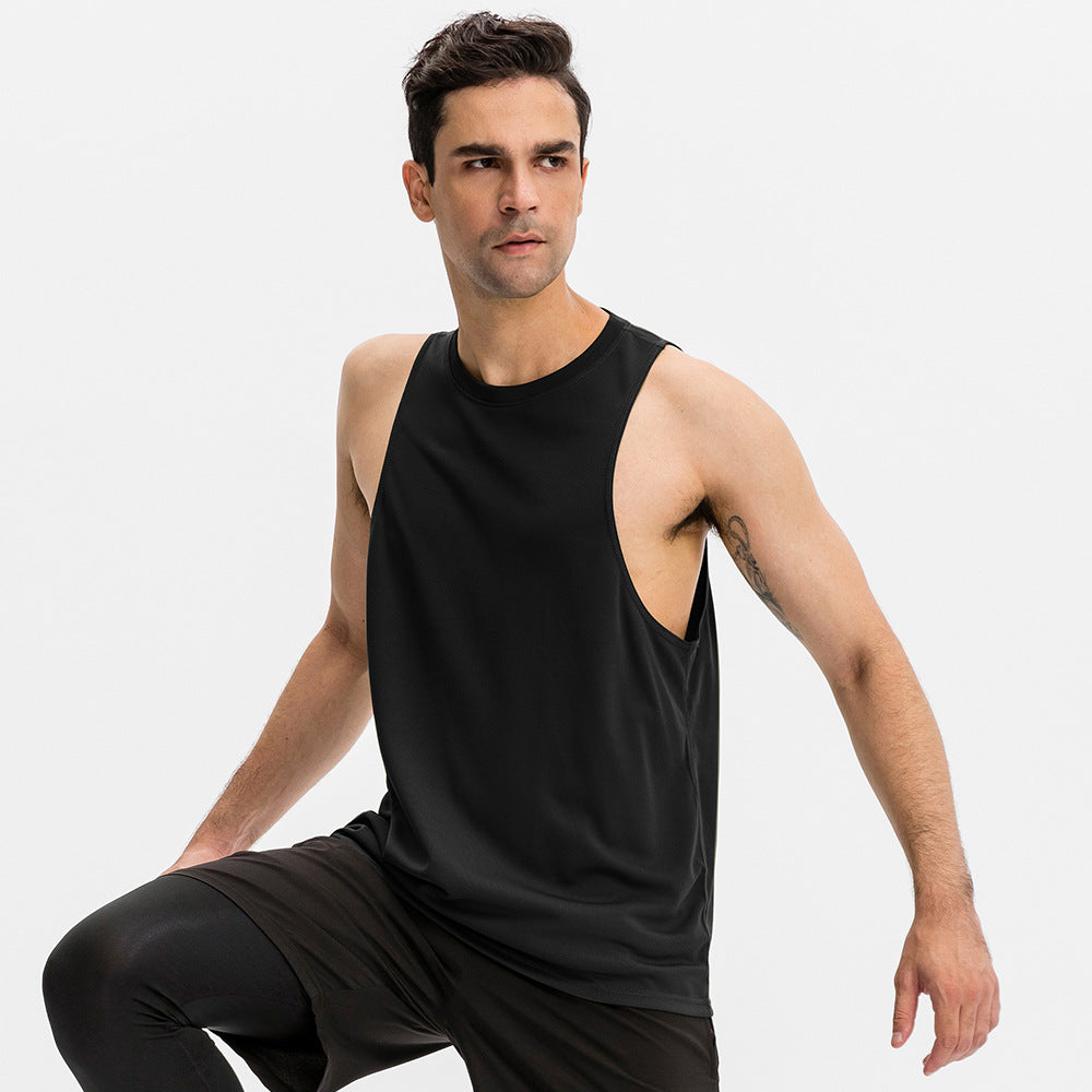 Men's loose-fit sleeveless vest, quick-dry, for fitness and basketball