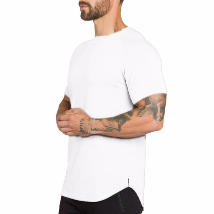 Men's slim-fit breathable sports T-shirt, perfect for summer and bodybuilding