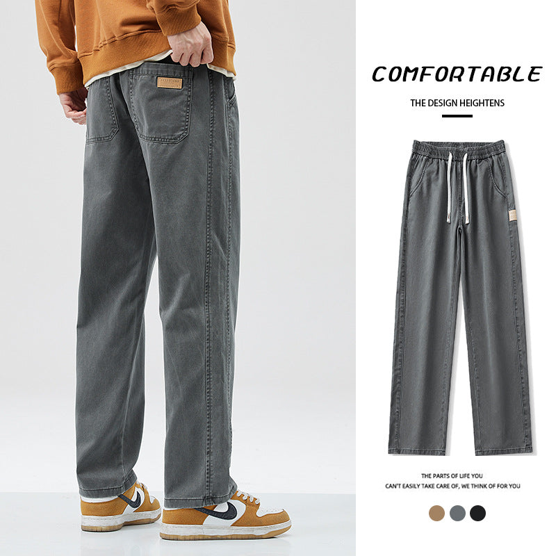 Straight-Leg Casual Trousers