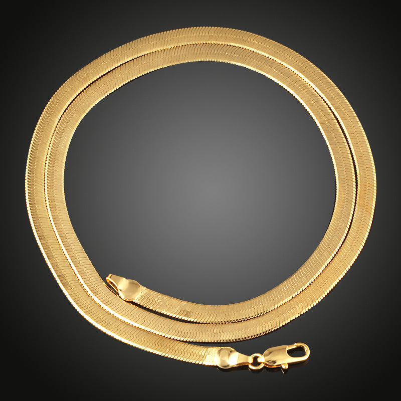 Snake Bone Flat Herringbone Chain