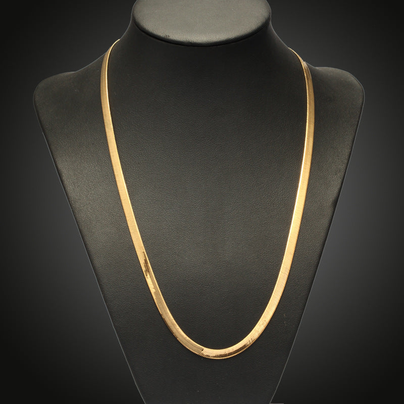 Snake Bone Flat Herringbone Chain