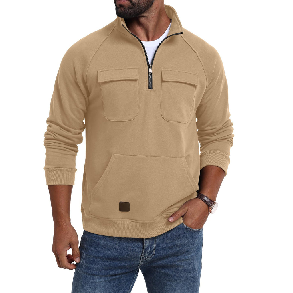 Men's Casual Quarter-Zip Hoodie