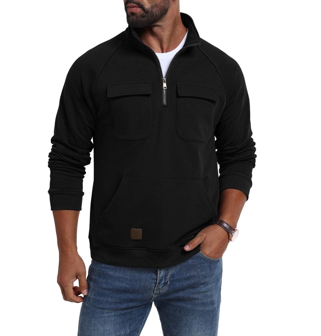 Men's Casual Quarter-Zip Hoodie