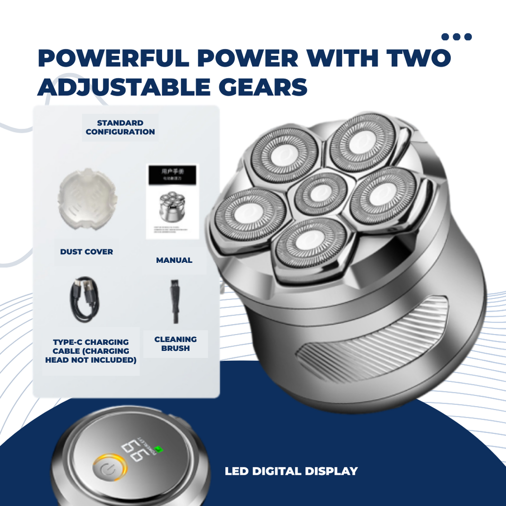 Shasoul 5-Head Bald Shaver