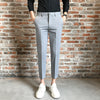 Light gray cropped trousers