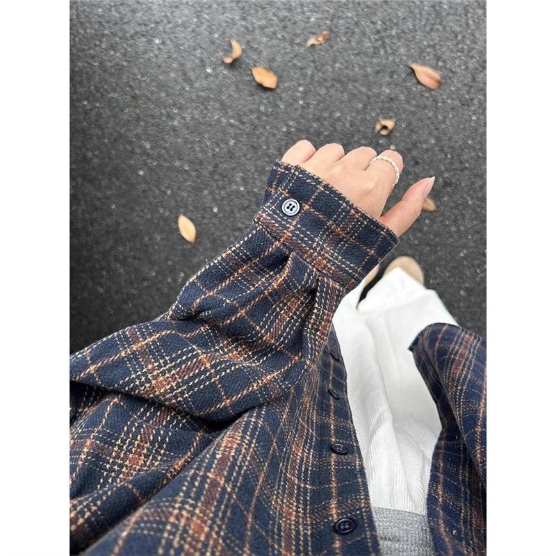 Plaid Flannel Shirt Jacket