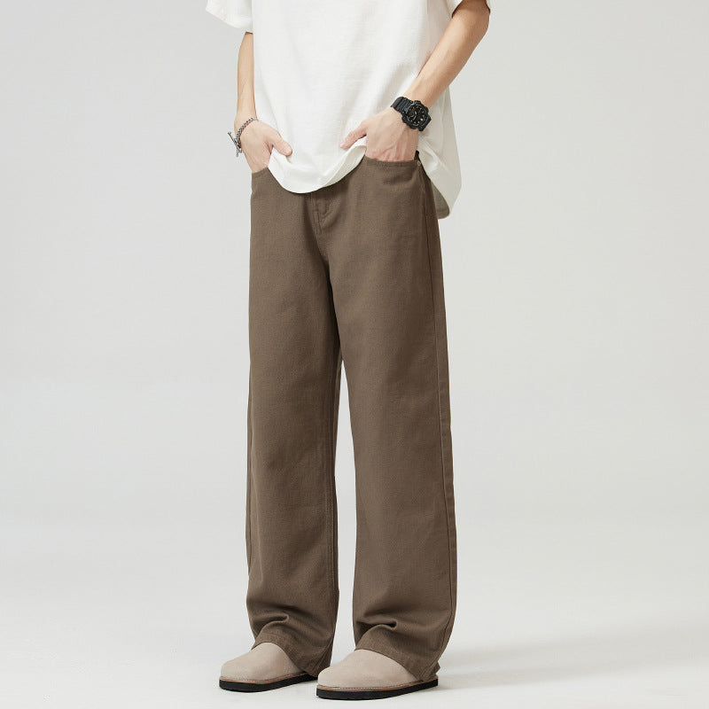 High-End Drape Wide Leg Jeans 