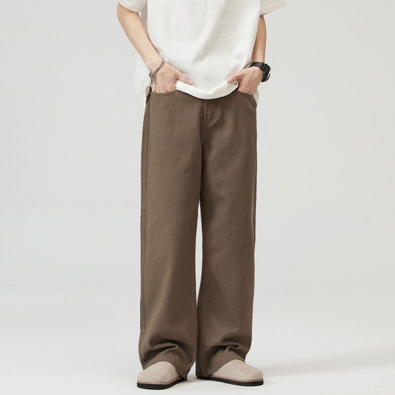 High-End Drape Wide Leg Jeans 