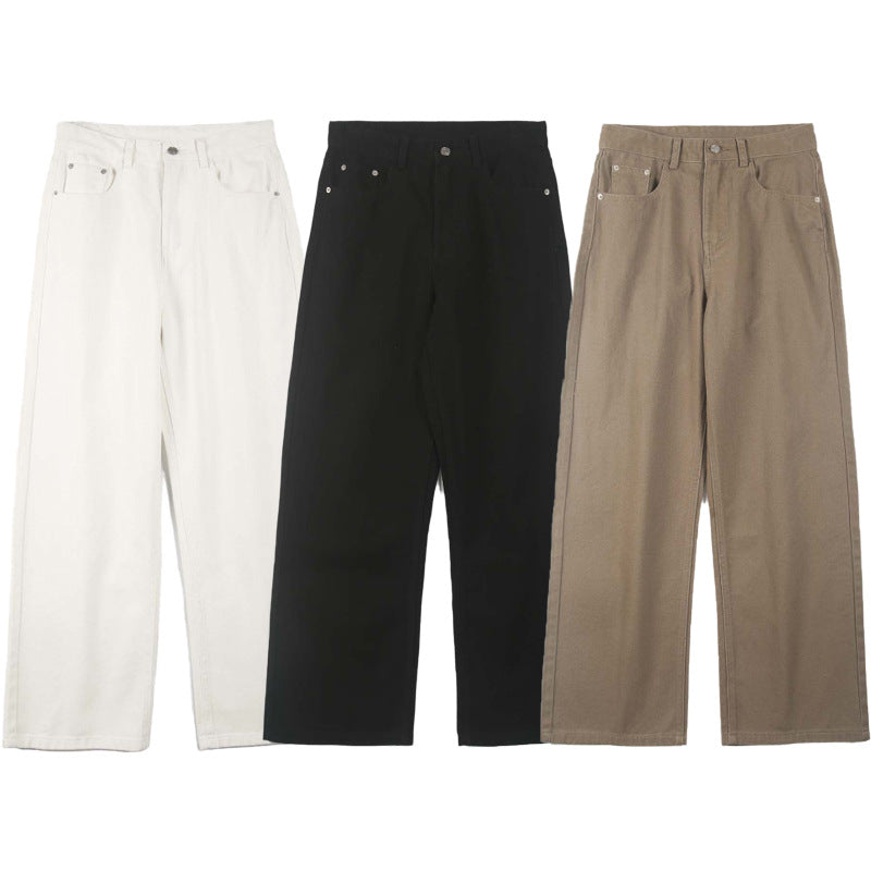 High-End Drape Wide Leg Jeans 