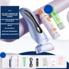 Blue - Stainless steel cutter head - LCD display - Depilatory cream - Aloe vera gel - Charging cable