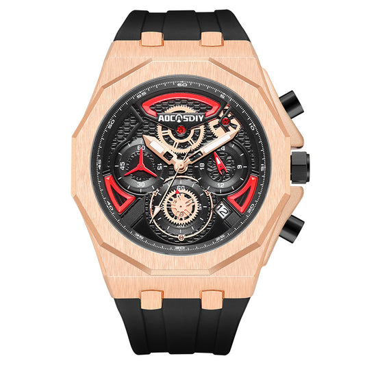AOCASDIY Luminous Waterproof Chronograph Watch for Men