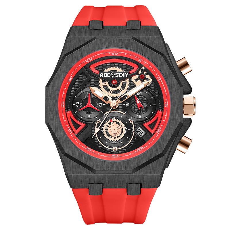 AOCASDIY Luminous Waterproof Chronograph Watch for Men