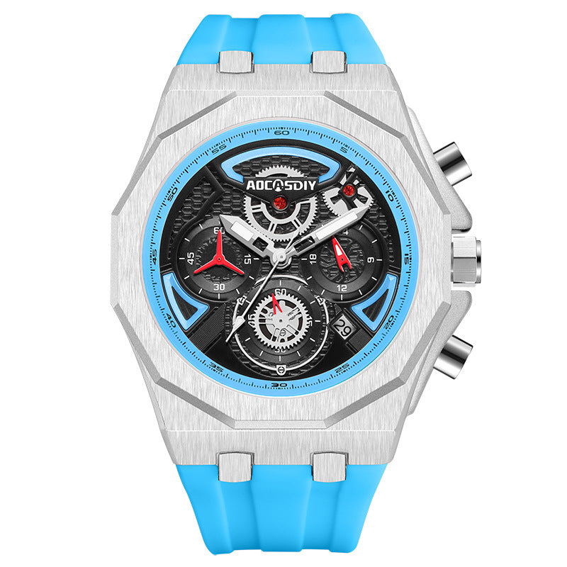 AOCASDIY Luminous Waterproof Chronograph Watch for Men