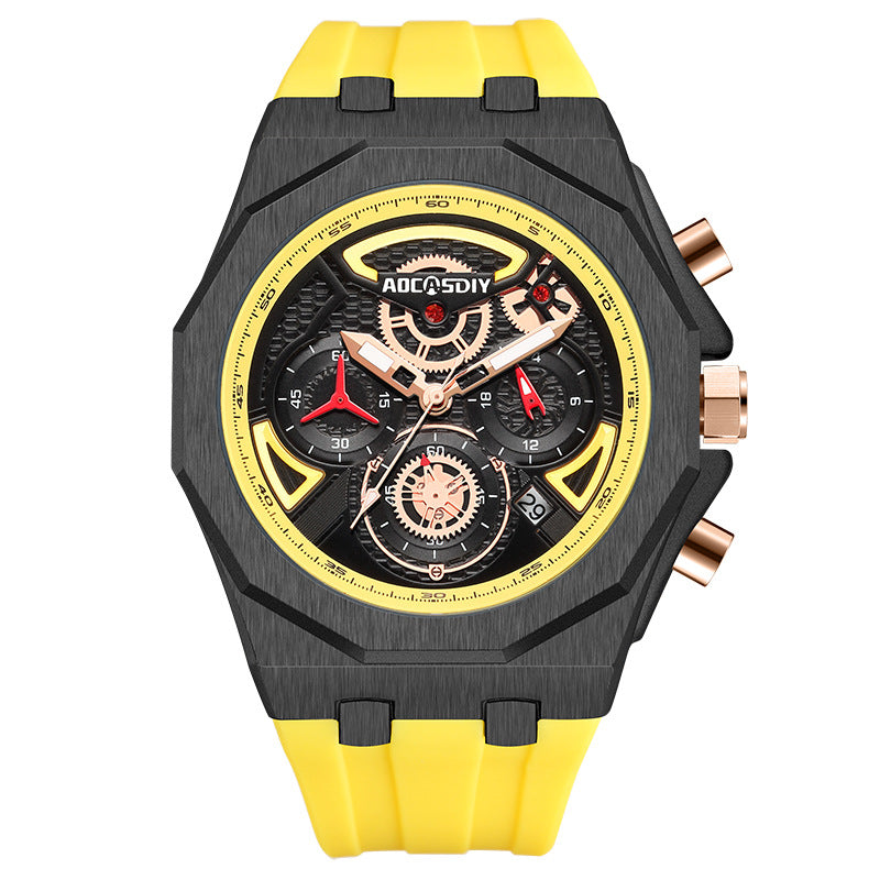 AOCASDIY Luminous Waterproof Chronograph Watch for Men