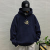 Navy blue hooded sweatshirt regular -8375 [GL]