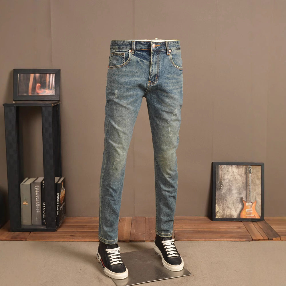 Slim-Fit Vintage Jeans
