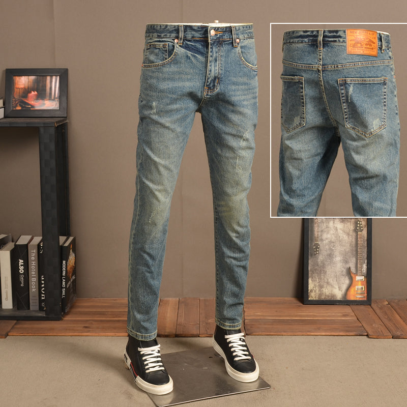 Slim-Fit Vintage Jeans