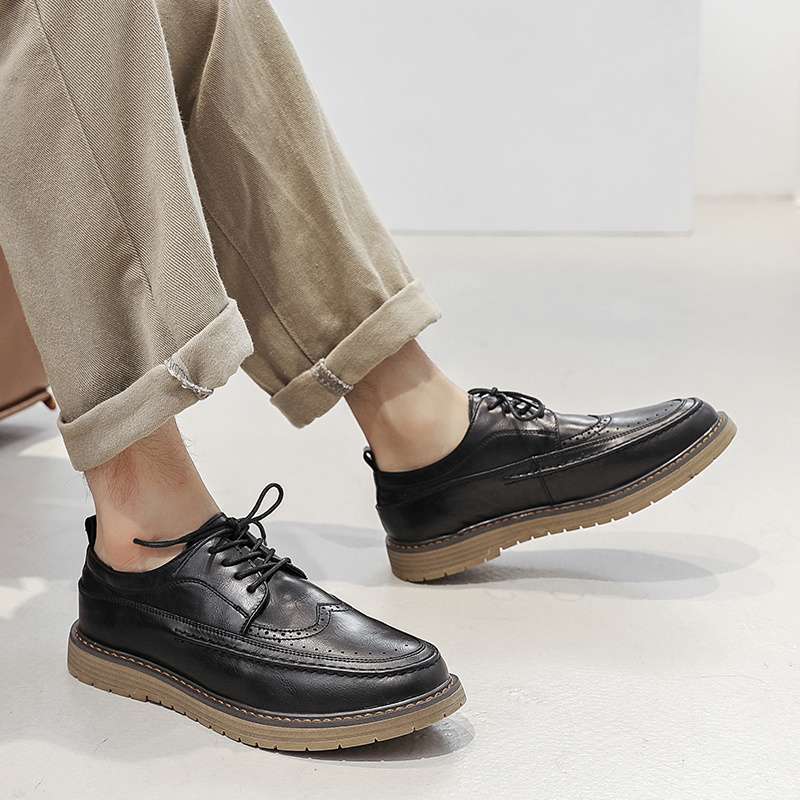 Men's Brogue Wingtip Derby Shoes