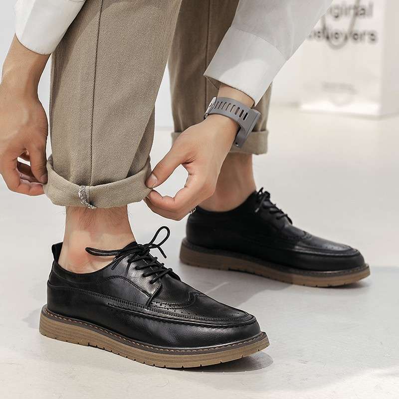 Men's Brogue Wingtip Derby Shoes