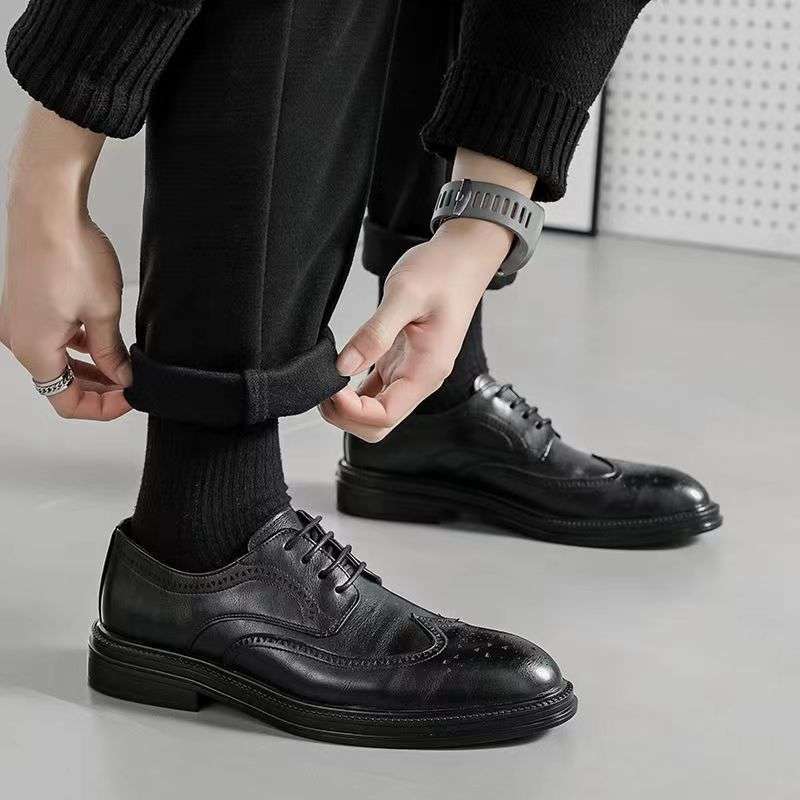 Men's Brogue Wingtip Derby Shoes