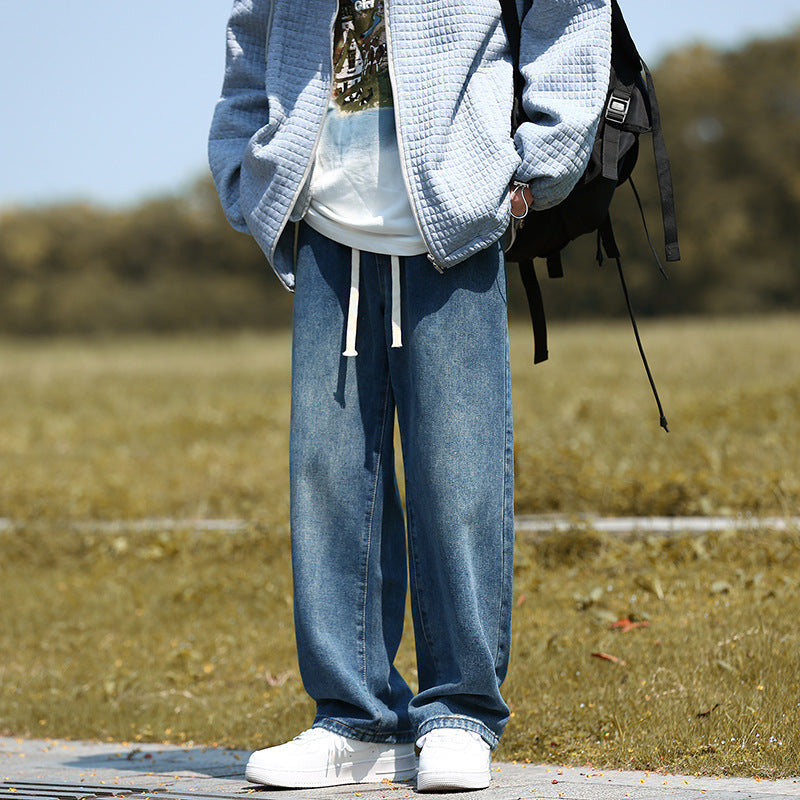 Men's Lyocell Loose Jeans - Cool Summer Fit, Wide Leg & Light Wash