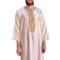 Arabic Men's Embroidered Kaftan - Loose & Breathable with Pockets