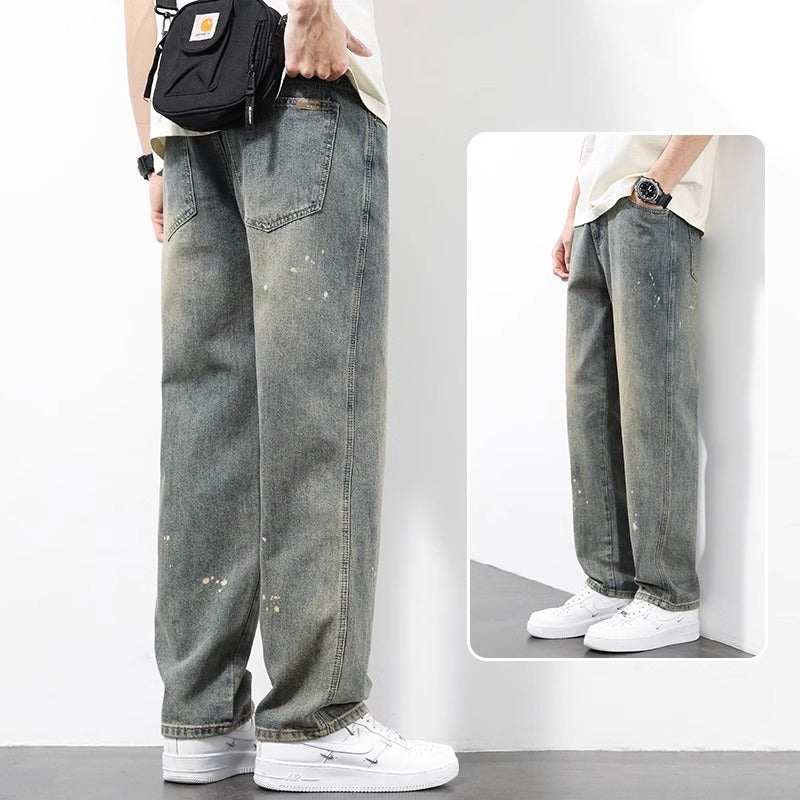 Retro Vintage Men's Straight Leg Jeans