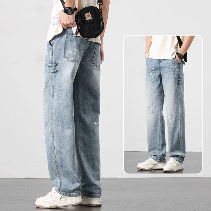 Retro Vintage Men's Straight Leg Jeans