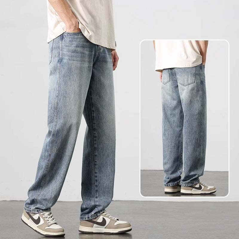 Retro Vintage Men's Straight Leg Jeans