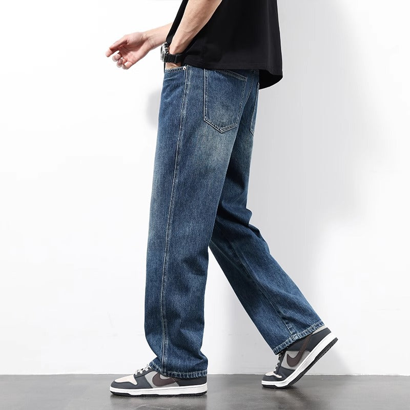 Retro Vintage Men's Straight Leg Jeans