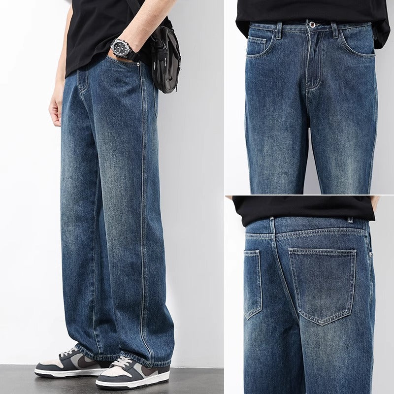 Retro Vintage Men's Straight Leg Jeans