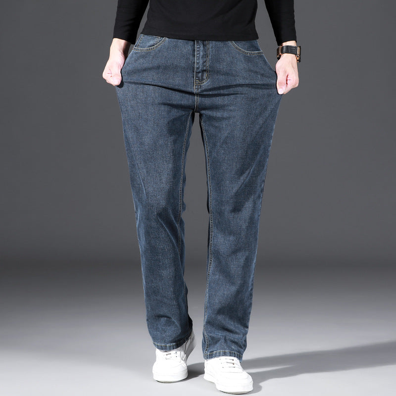 Wide-Leg Straight-Cut Denim Jeans