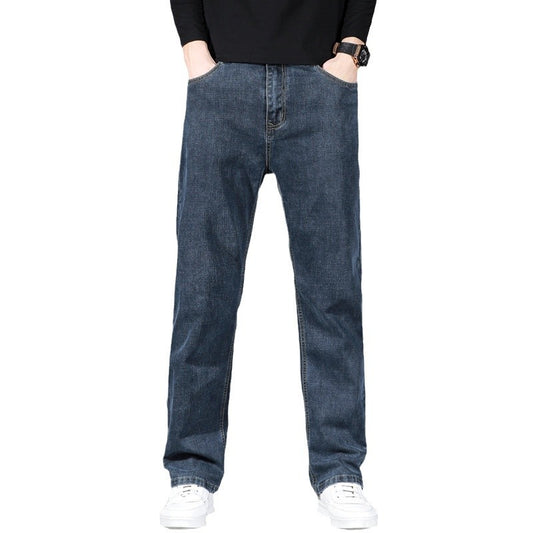 Wide-Leg Straight-Cut Denim Jeans