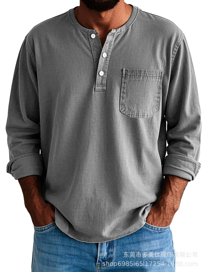 Long Sleeve Henley Shirt