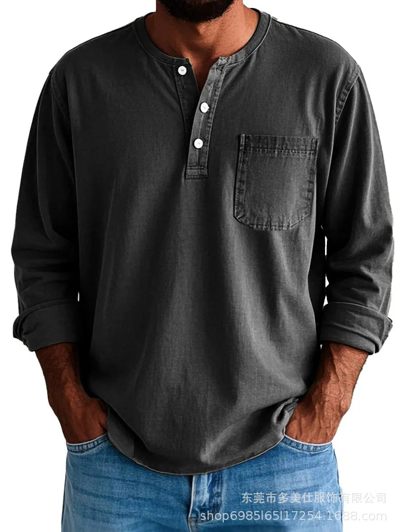 Long Sleeve Henley Shirt