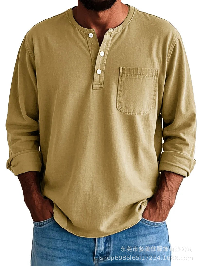 Long Sleeve Henley Shirt